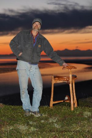 Me and the cherry stool at sunset.