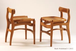 Low back white oak chairs