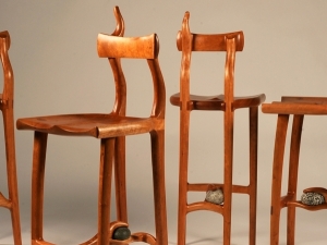 Tall sculpted bar stools